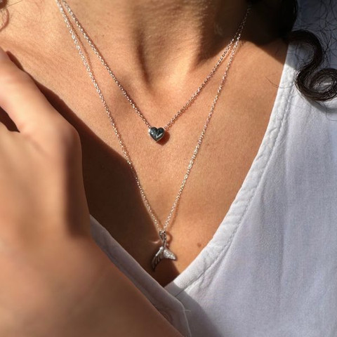 שרשרת לב כסף 925- Belle Necklace