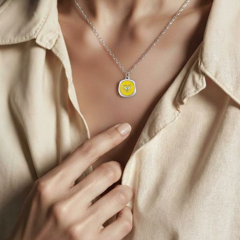 925 שרשרת לב כסף -Emma Necklace