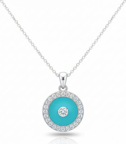 שרשרת עין כחולה כסף 925- Inbal Necklace