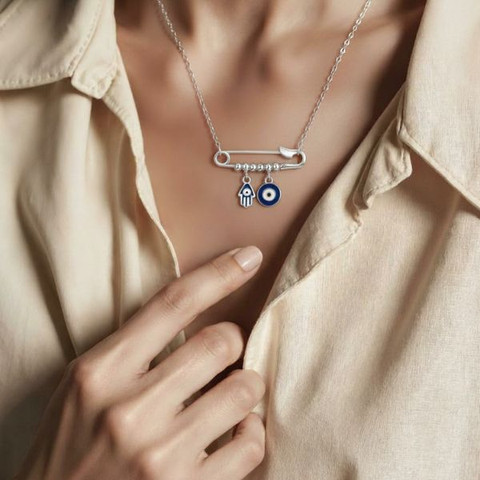 שרשרת חמסה כסף 925- Alma Necklace