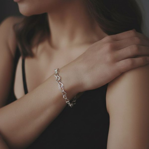 צמיד לב כסף 925- Nona's Hearts bracelet