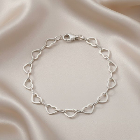 צמיד לב כסף 925- Nona's Hearts bracelet