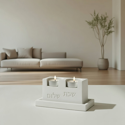 סט פמוטים לשבת בעיצוב מודרני – דגם Cube