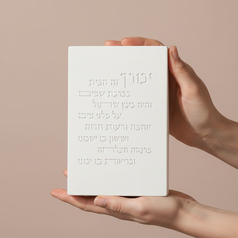 ברכת הבית אלגנטית מבטון בגוונים טבעיים– דגם Core