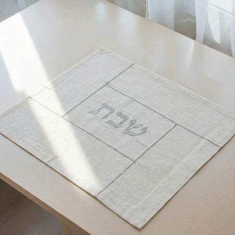 סט שבת בעיצוב מודרני – יוקרה ומסורת במארז אחד - דגם Stone Glow - אפור
