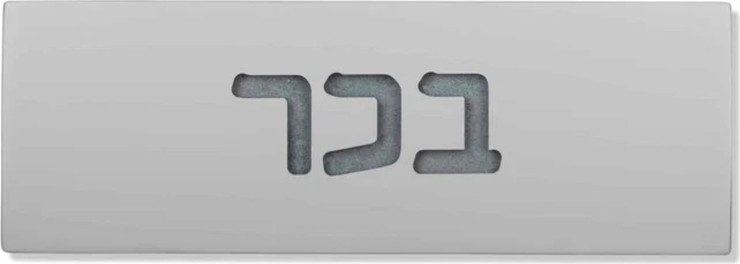 שלט מהמם לבית עם חריטה בעיצוב אישי מבטון נקי בצבע אפור בהיר - דגם Soft Gray