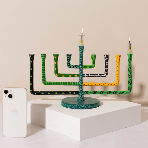 חנוכיה מרהיבה שתאיר את החג – מתאימה גם כפריט עיצובי או מתנה - דגם NOLA