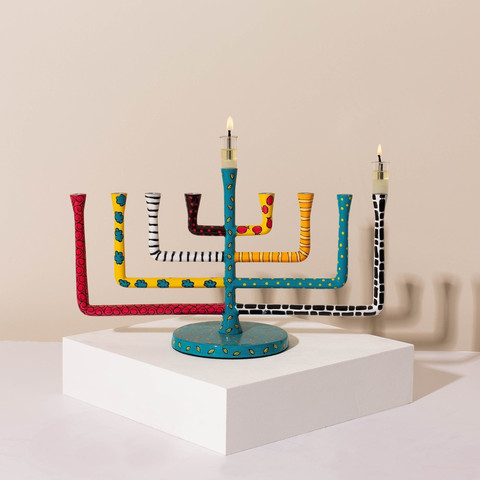חנוכיה מרהיבה שתאיר את החג – מתאימה גם כפריט עיצובי או מתנה - דגם NOLA