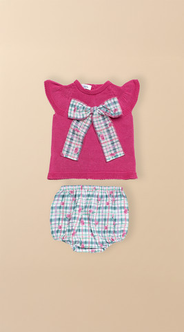 סט Cherry Rose בצבע פוקסיה – חולצה ומכנס