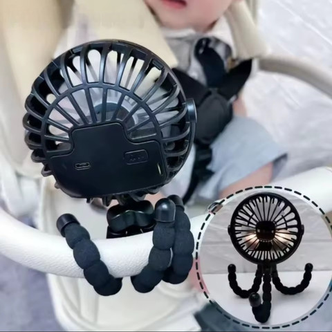 מאוורר נייד לעגלה שחור