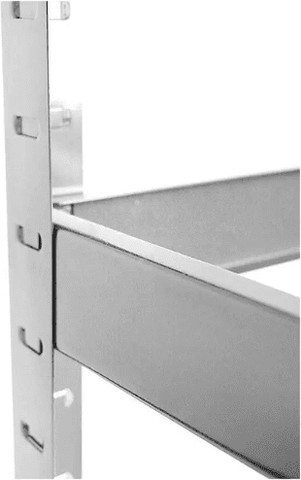 כוננית מתכת 5 מדפים MDF 180×70×40 מגולוון – עומס 175 ק״ג למדף (2 ב־1)
