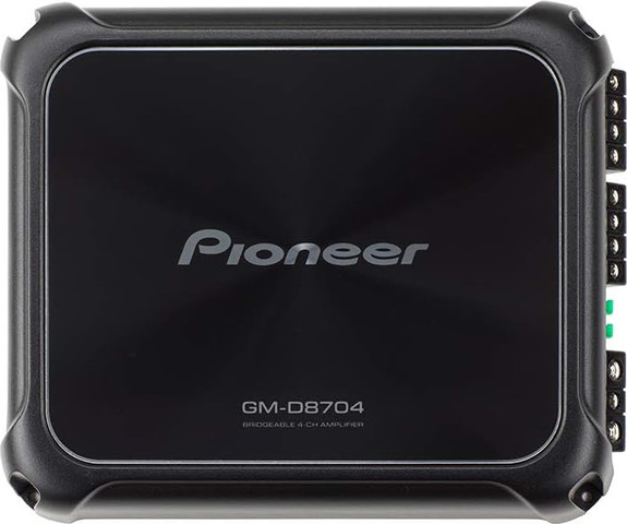 מגבר לרכב Pioneer GM-D8704 – מגבר פיוניר 4 ערוצים Class-FD עוצמתי 1200W עם Bass Boost ושלט בס