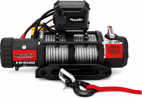 כננת משיכה 12V MUSCLELIFT דגם EW9500 חבל סינטטי