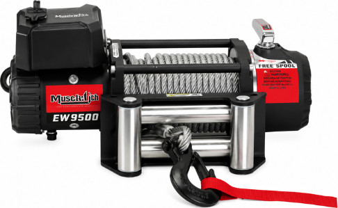 כננת משיכה 12V MUSCLELIFT דגם EW9500 כבל פלדה