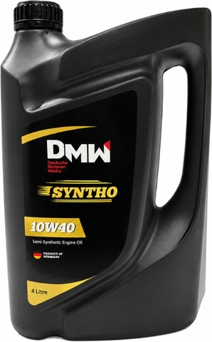 שמן מנוע 10W40 חצי סינטטי  4 ליטר | DMW מתאים למנועי בנזין ודיזל | API SL/CF ACEA A3/B4