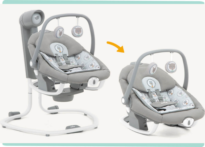 נדנדה משולבת טרמפולינה לתינוק Serina 2in1 ורוד Cosmo Lola – גואי