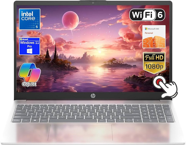 מחשב נייד HP 15 FD0150 Core 5 120U 512GB SSD 8GB