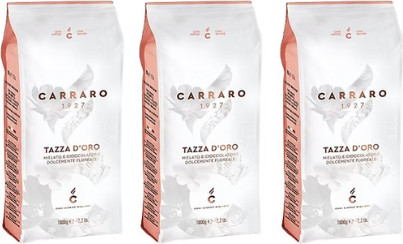 3 ק"ג פולי קפה טצה ד'אורו מבית Carraro