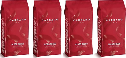4 ק"ג פולי קפה גלובו רוסו מבית Carraro