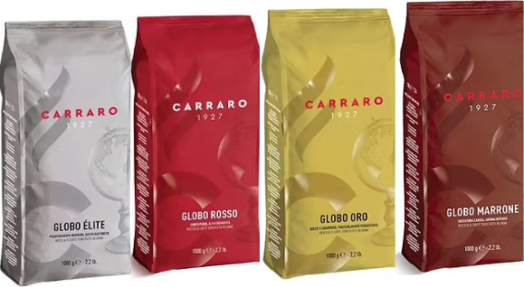 4 ק"ג פולי קפה מסדרת גלובו מבית Carraro