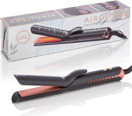 מחליק מסלסל איירגליידר - AirGlider- 2-in-1 Cool Air Flat Iron/curler