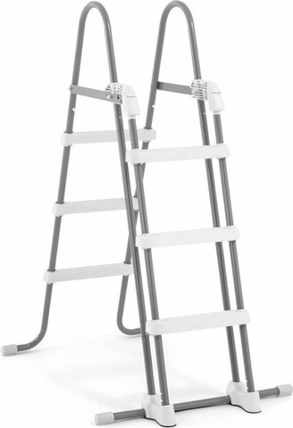 סולם עם מדרגות נשלפות 107 סמ 3 שלבים דו כיווני INTEX לבריכה ביתית, דגם 28075