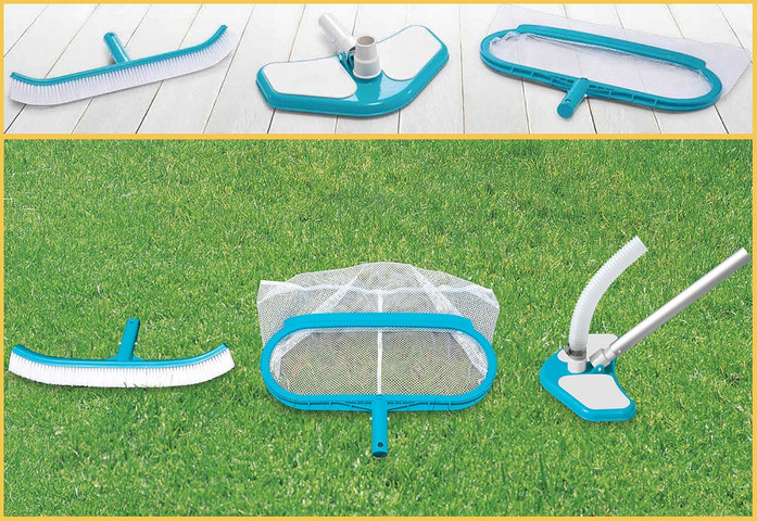 ערכת ניקוי  INTEX DELUXE הכוללת רשת עמוקה+מברשת+ראש שאיבה, דגם 29057