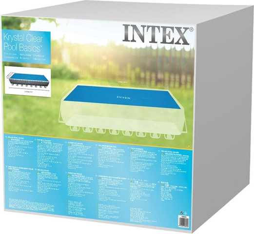 כיסוי תרמי/סולארי כחול INTEX לבריכה ביתית אולטרה מלבנית 488*975, דגם 28018