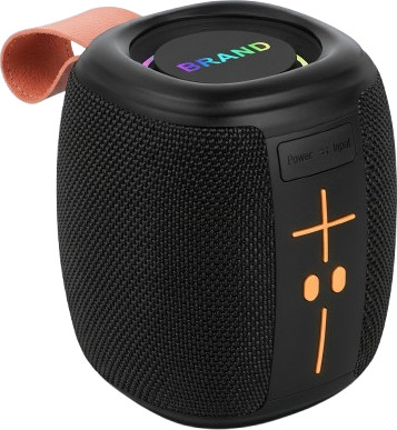 רמקול BT שחור 5W רצועה כתומה