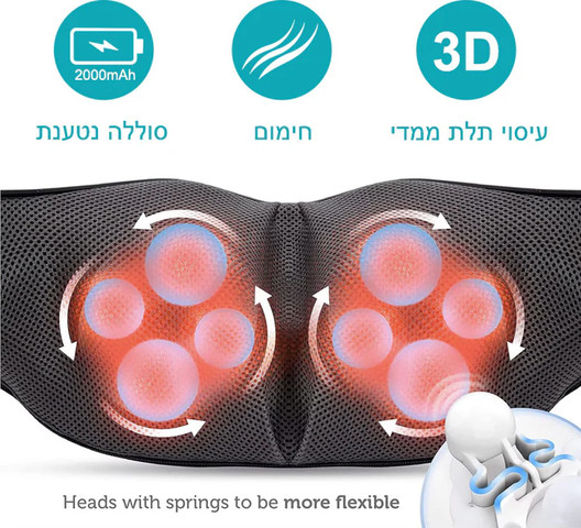 חגורת עיסוי שיאצו TouchCare TC-705