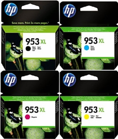 סט 4 ראשי דיו מקוריים 953XL HP