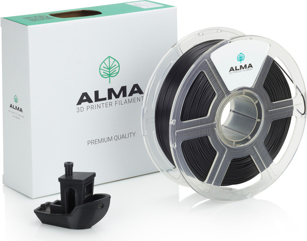 פילמנט איכותי מסוג +PLA מבית ALMA צבע שחור