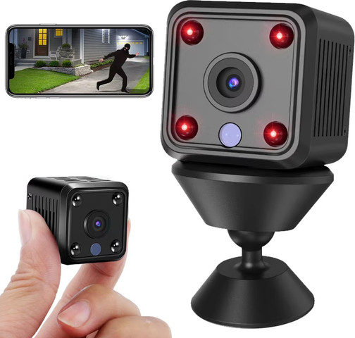 מצלמה אלחוטית נסתרת זעירה FULL HD 1080P נטענת ניידת עם אפשרות  צפיה   מרחוק