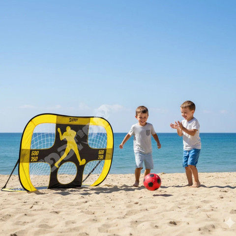 שער כדורגל פלסטיק נייד עם מטרה 76*76*102 סמ PPG-02S מבית DERBY