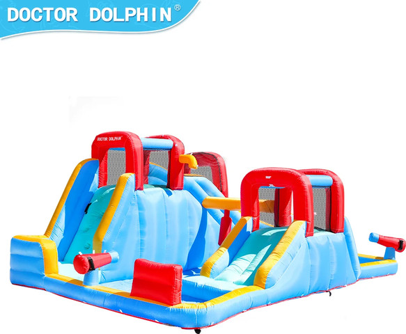 מתנפח מים ענק פלוס שתי מגלשות W73033 מבית Doctor Dolphin