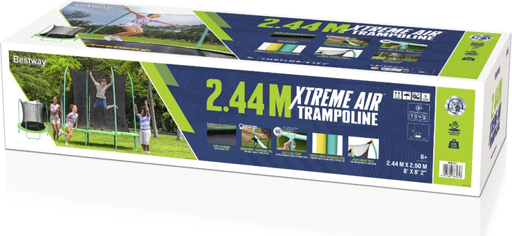 טרמפולינה 8 פיט 2.44 מטר 2.20*2.4 סמXtreme air trampolin 59102 מבית Bestway