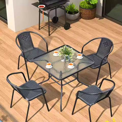 שולחן מרובע למרפסת גודל 80 דגם רומא