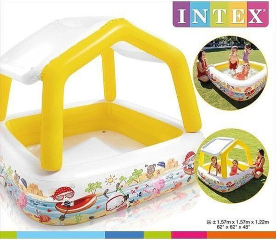 בריכה מתנפחת מוצלת עם גגון לילדים INTEX 57470