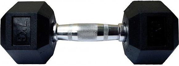 משקולת יד הקסוגן משושה 4 ק''ג ציפוי גומי PACIFIX