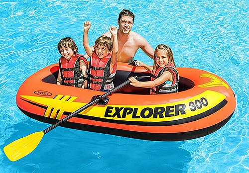 סירה מתנפחת ל 3 אנשים 300 Explorer דגם INTEX 58332