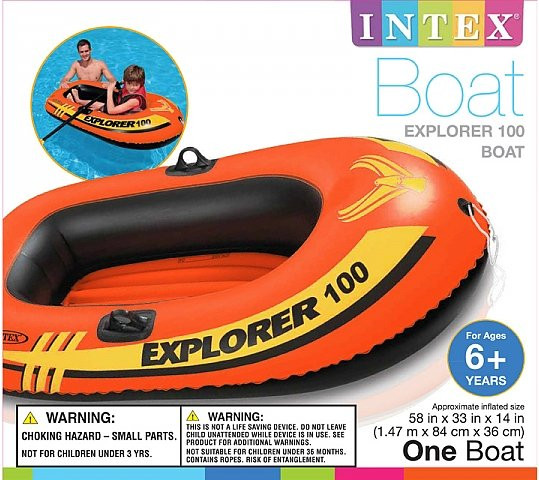 סירה מתנפחת ליחיד 100 EXPLORER דגם 58329 INTEX