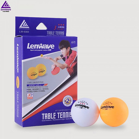 6 כדורים מקצועיים לטניס שולחן 3 כוכבים LENWAVE