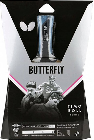 מחבט פינג פונג טניס שולחן בטרפליי BUTTERFLY Timo Boll BLACK