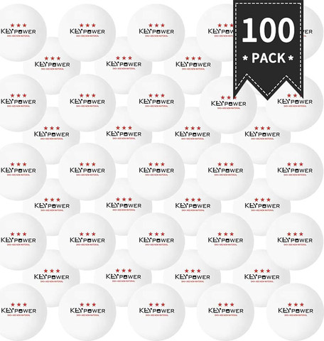 מארז 100 כדורים מקצועיים 3 כוכבים לשולחן טניס פינג פונג PACIFIX לבן