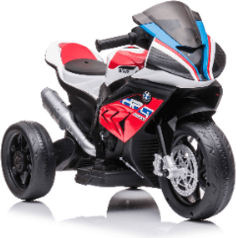 אופנוע ממונע לילדים 6V אדום-לבן BOBTOYS BMW HP4 Mini