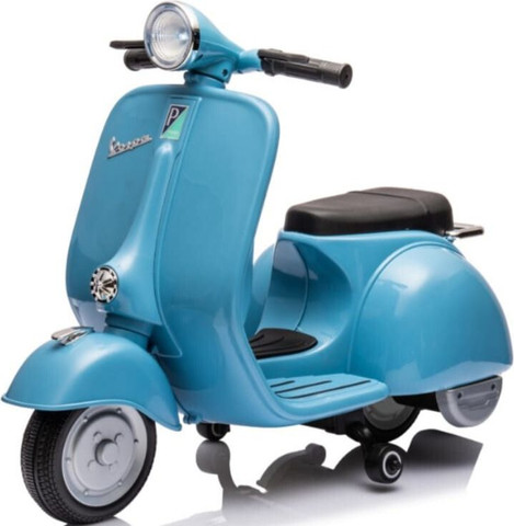 אופנוע ממונע וספה לילדים כחול כולל שלט רחוק BOBTOYS VESPA 6V