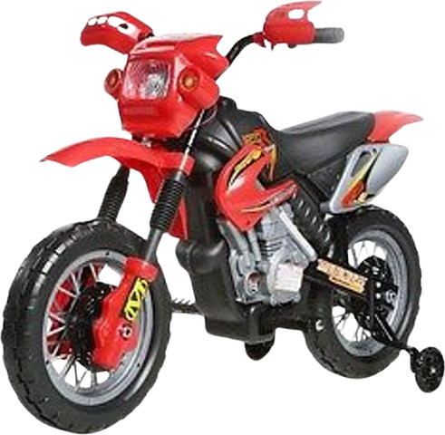 אופנוע שטח ממונע לילדים עם גלגלי עזר ירוק BOBTOYS 6V