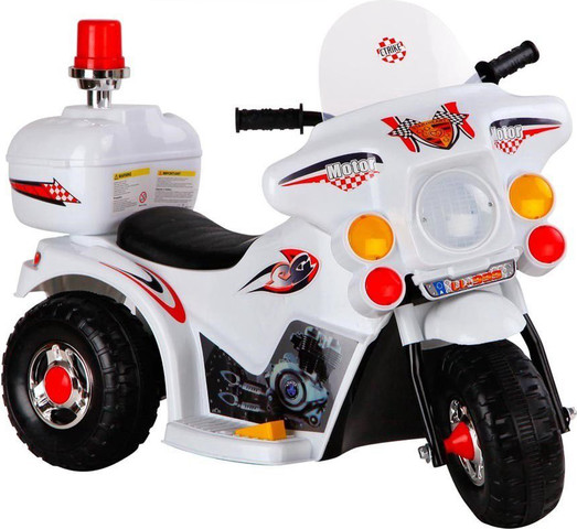 אופנוע משטרה ממונע לקטנטנים BOBTOYS POLICE 6V