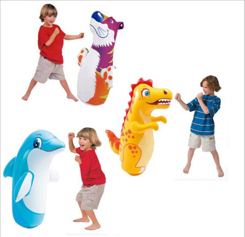 בובת נחום תקום מתנפחת דגם דולפין אינטקס INTEX 44669 3D Bop Bag