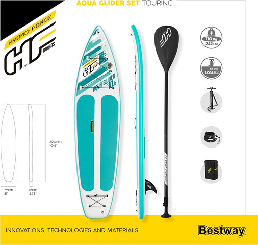 גלשן סאפ מתנפח בסטוואי Bestway 65347 AQUA GLIDER